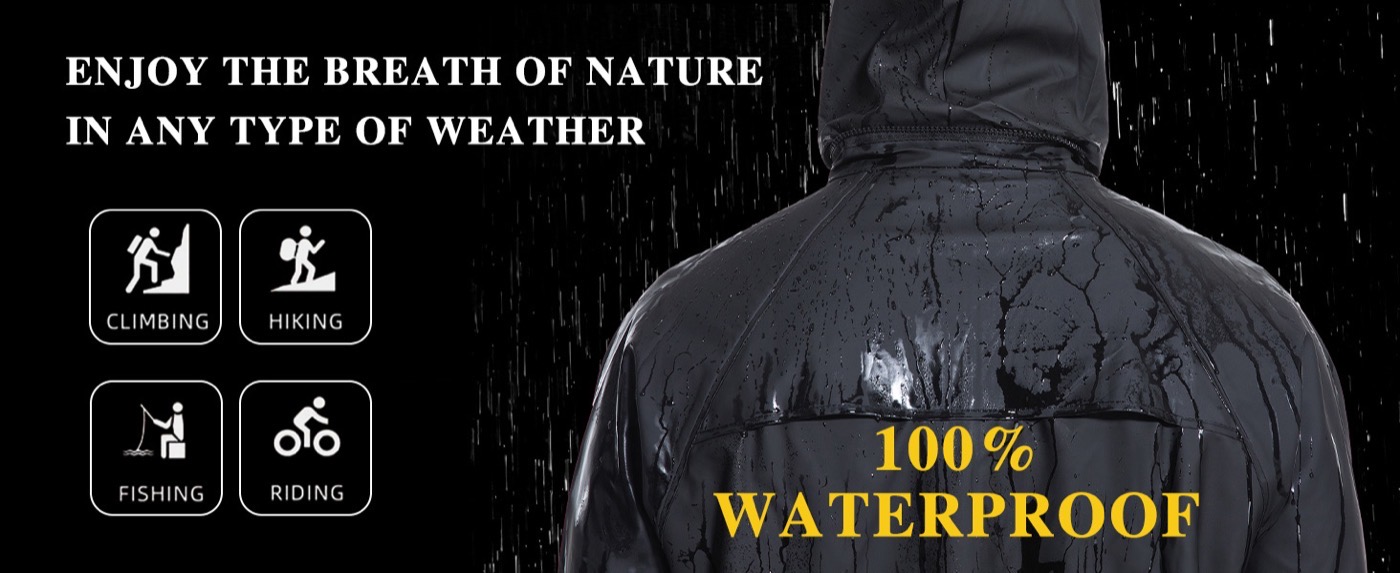 Multi-Pocket Weatherproof Rain Jacket detail