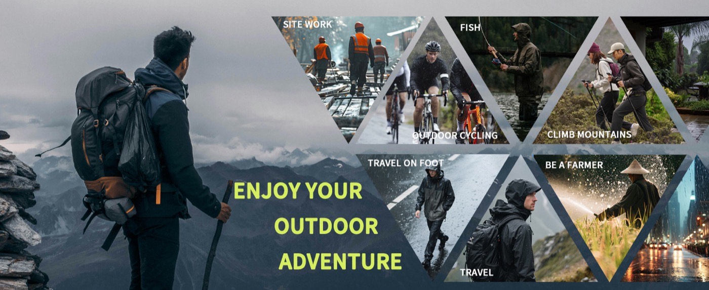 Multi-Pocket Weatherproof Rain Jacket detail