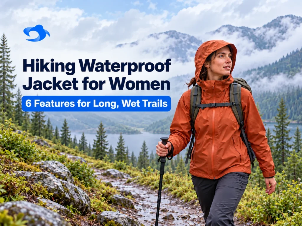 Illustrative outdoor cover for Hiking Waterproof Jacket for Women