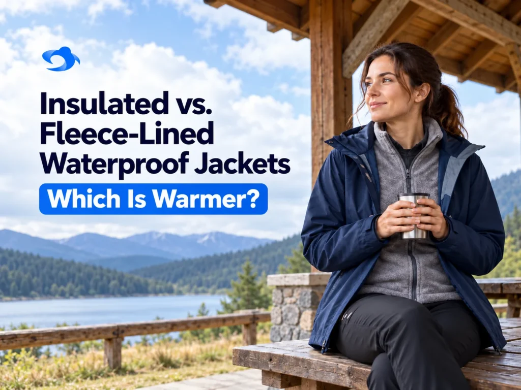 Illustrative outdoor cover for Insulated vs. Fleece-Lined Waterproof Jackets