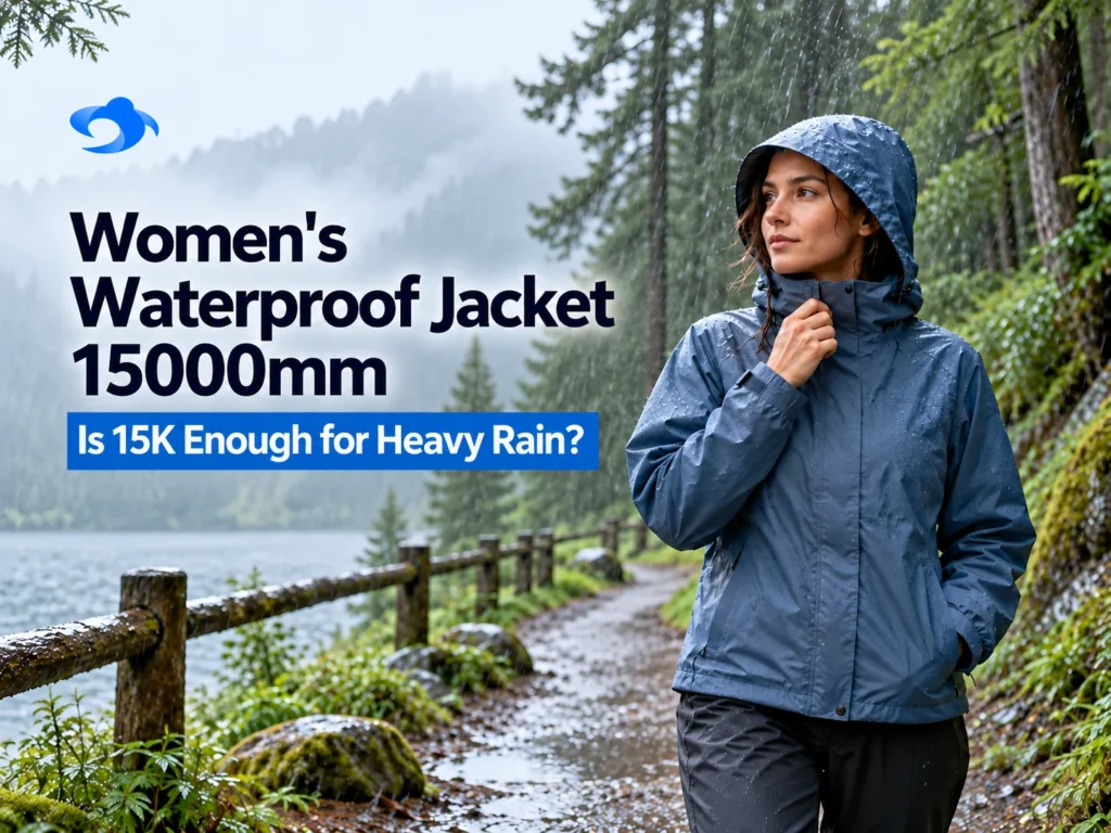 Illustrative outdoor cover for Women's Waterproof Jacket 15000mm